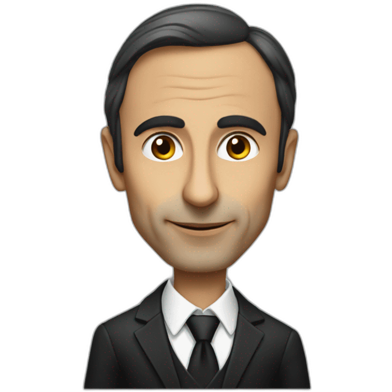 Eric Zemmour in a black suit  emoji