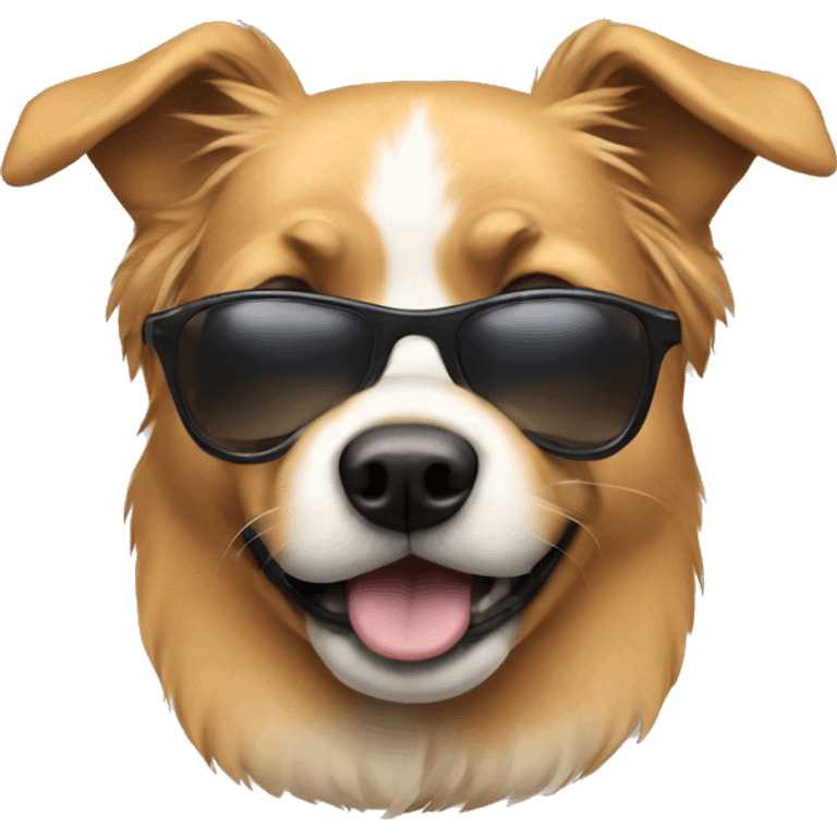 Dog with sunglasses emoji