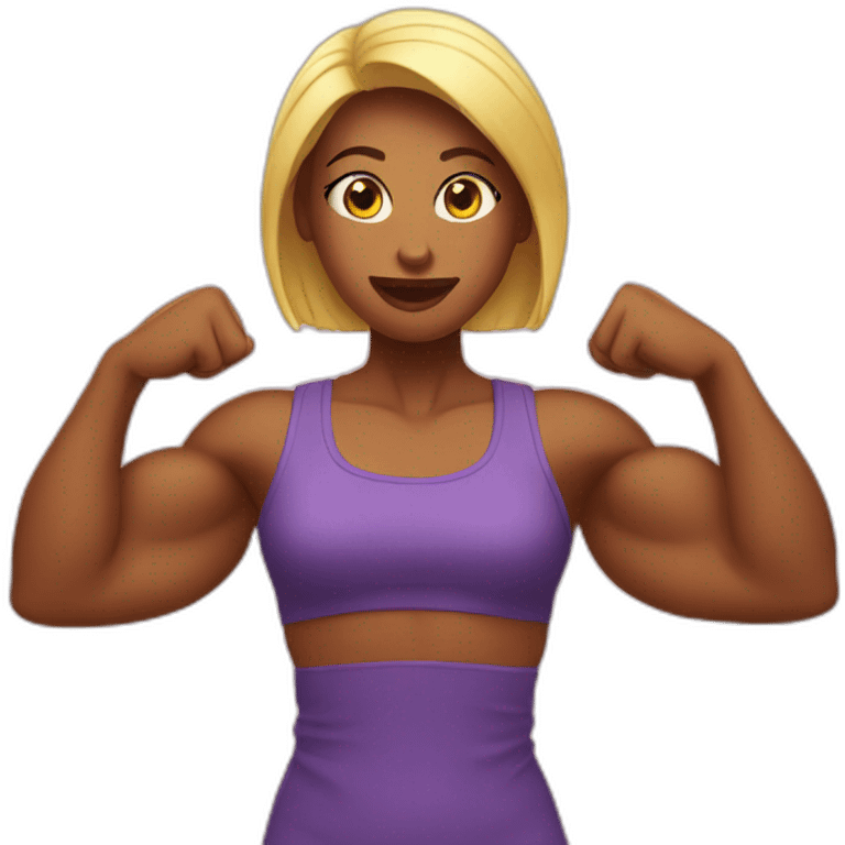 woman double biceps emoji