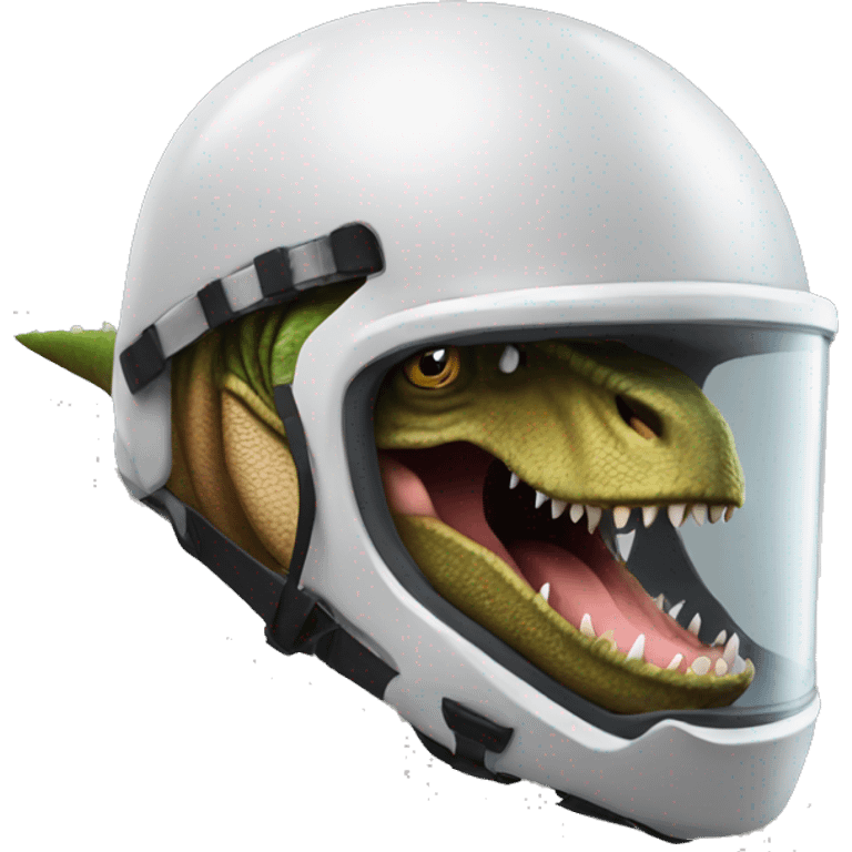 Trex whit helmet emoji