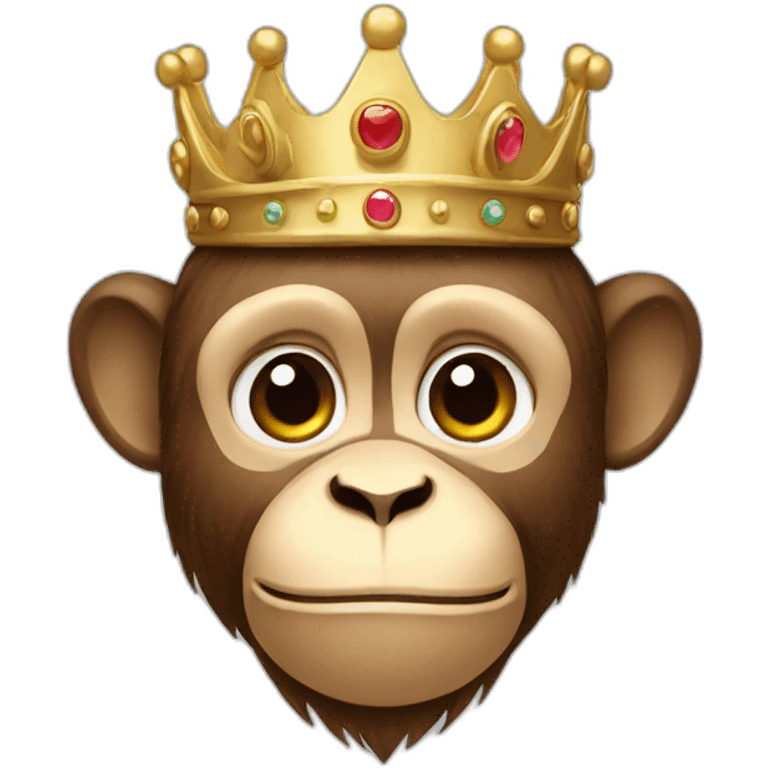 monkey with a crown emoji