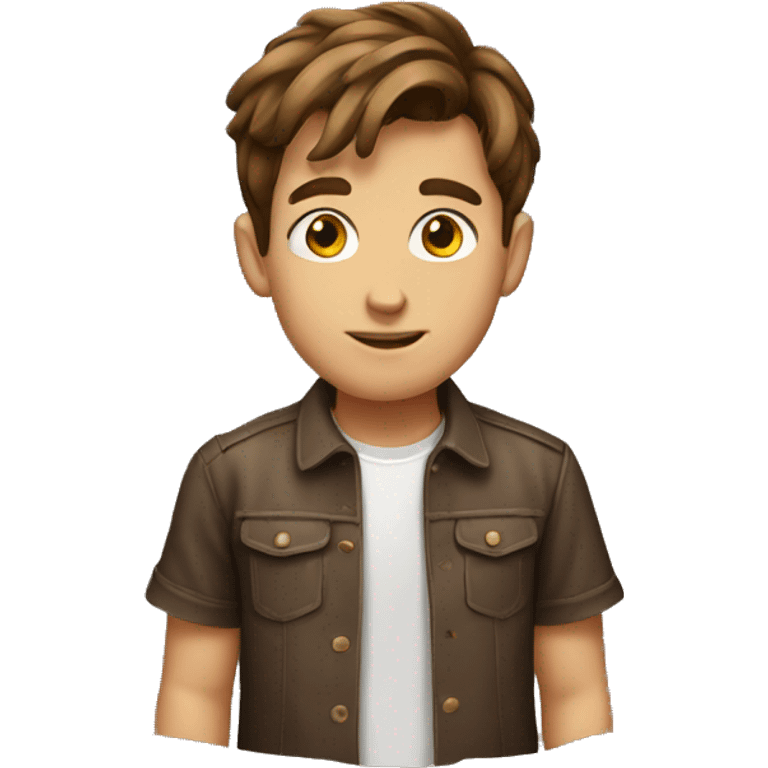 brown haired boy portrait emoji emoji