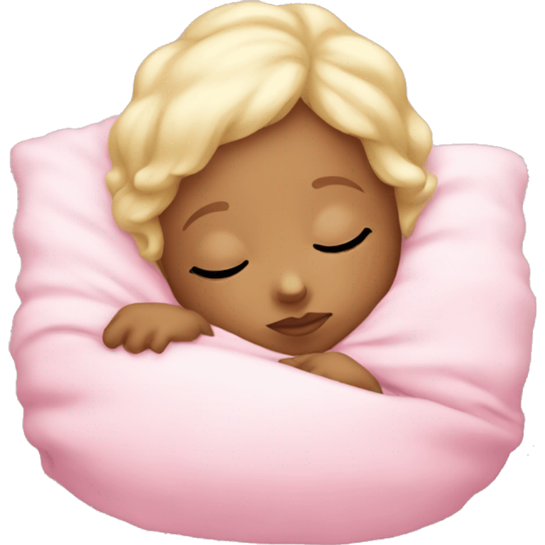 newborn blonde sleep pink emoji