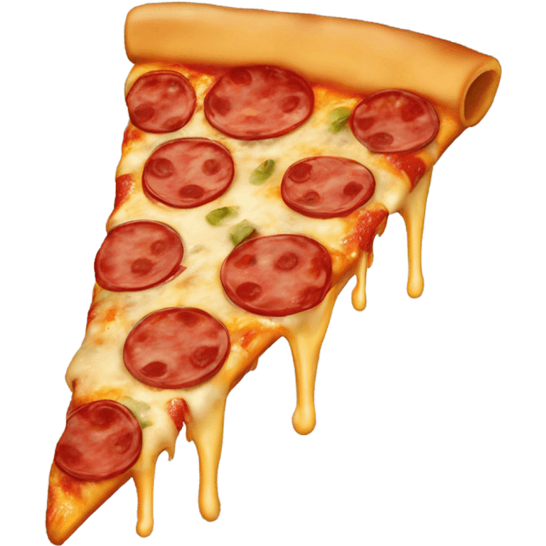 Pizza with face emoji