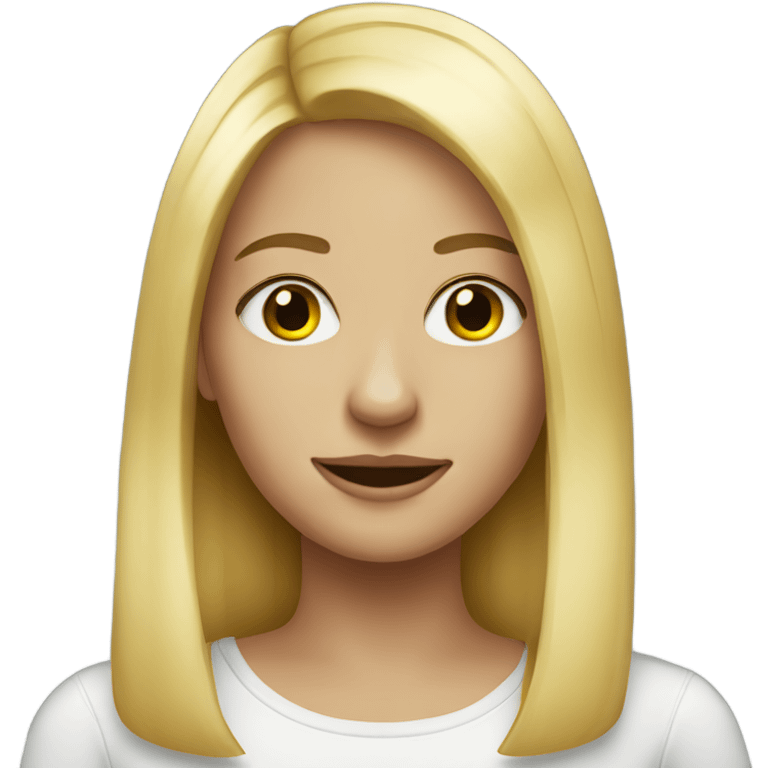 blonde girl portrait emoji