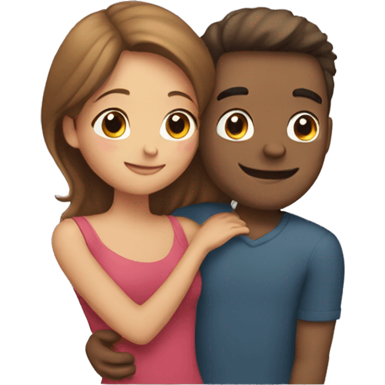 guy and girl hugging emoji