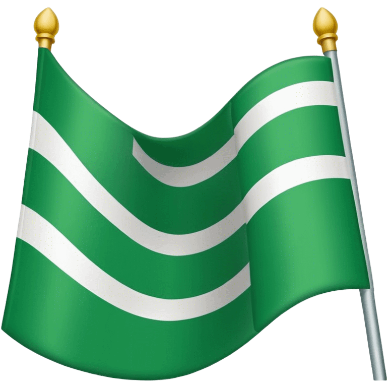 bandera con dos franjas verdes y una blanca emoji