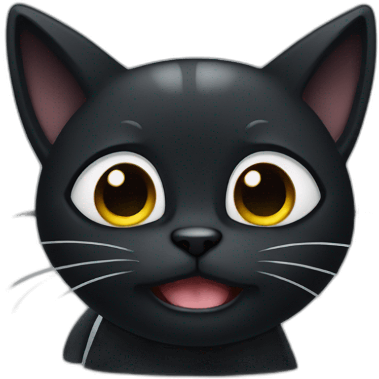 black cat crying emoji