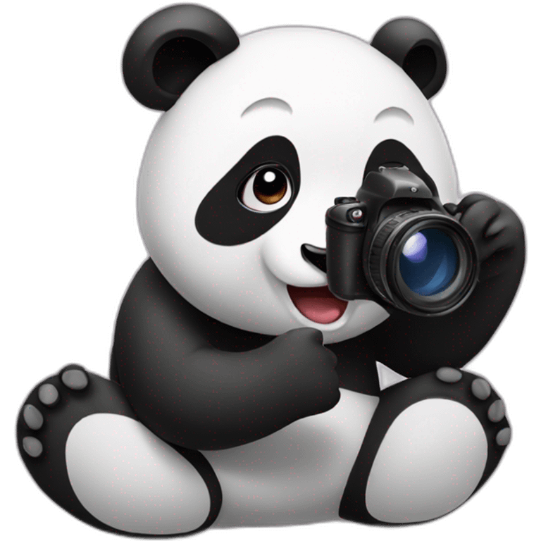 Panda taking pictures  emoji