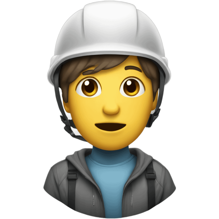 Drooling person wearing a helmet emoji