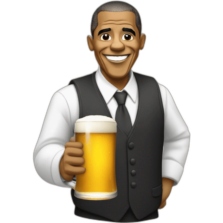 barak obama qui boit une biere emoji