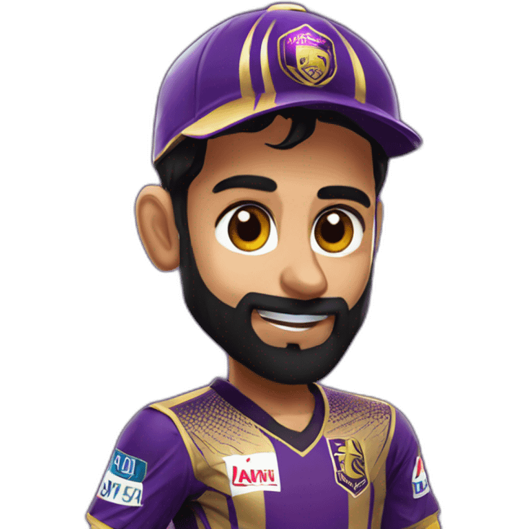 Dinesh Karthik in Kolkata knight riders jersey emoji