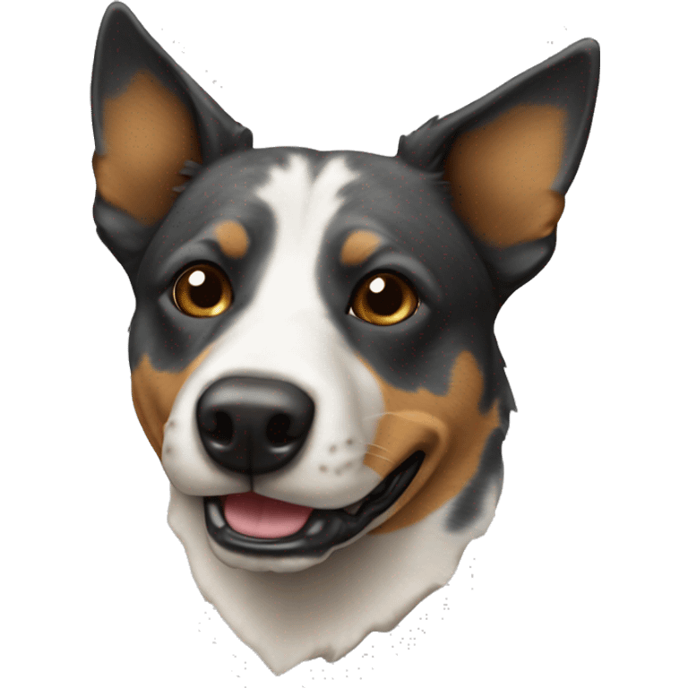 Double mask cattle dog emoji