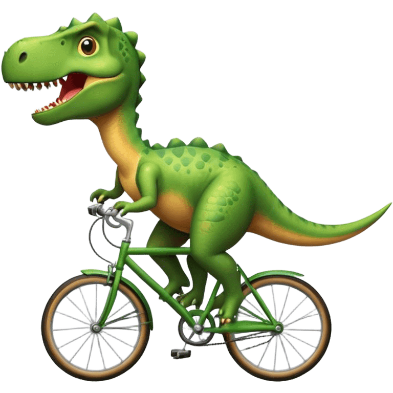 Dinosaure sur vélo emoji