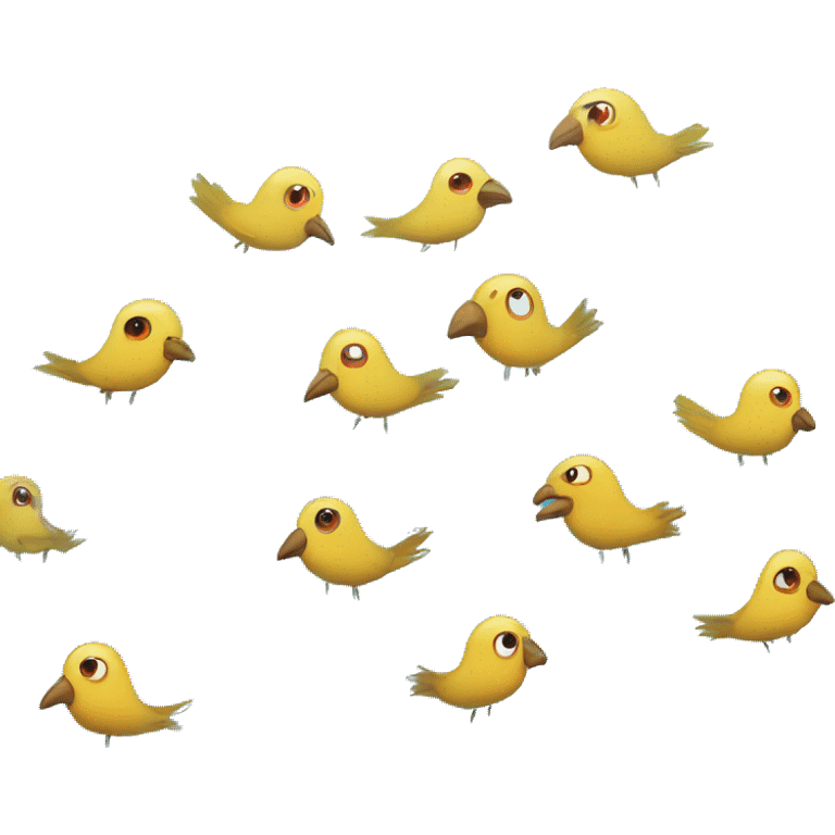 Birds swimming under water  emoji