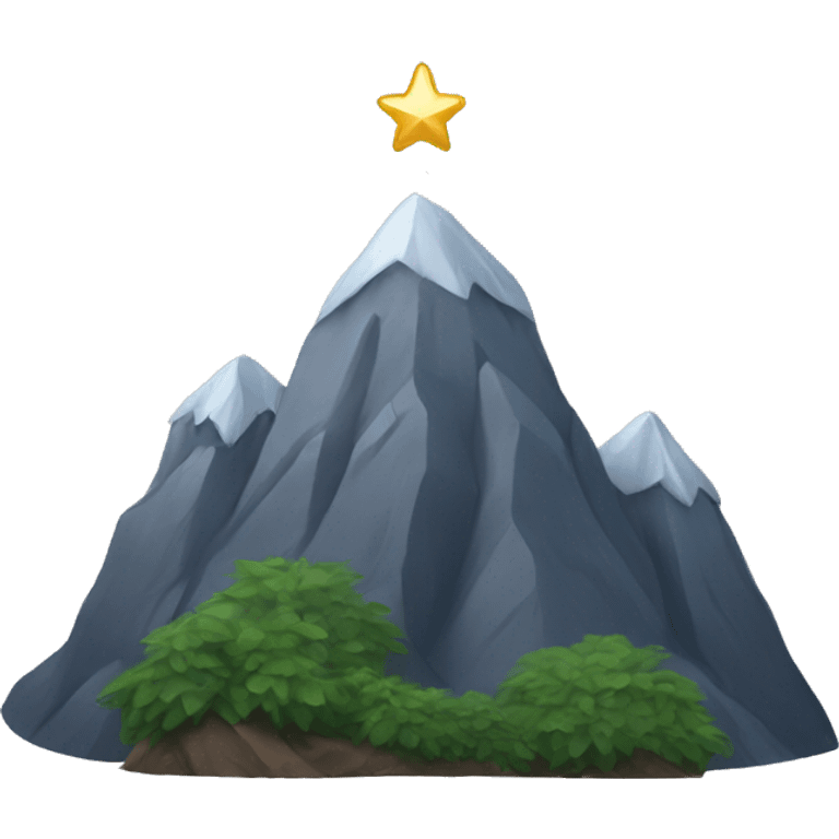 mountain with three stars emoji