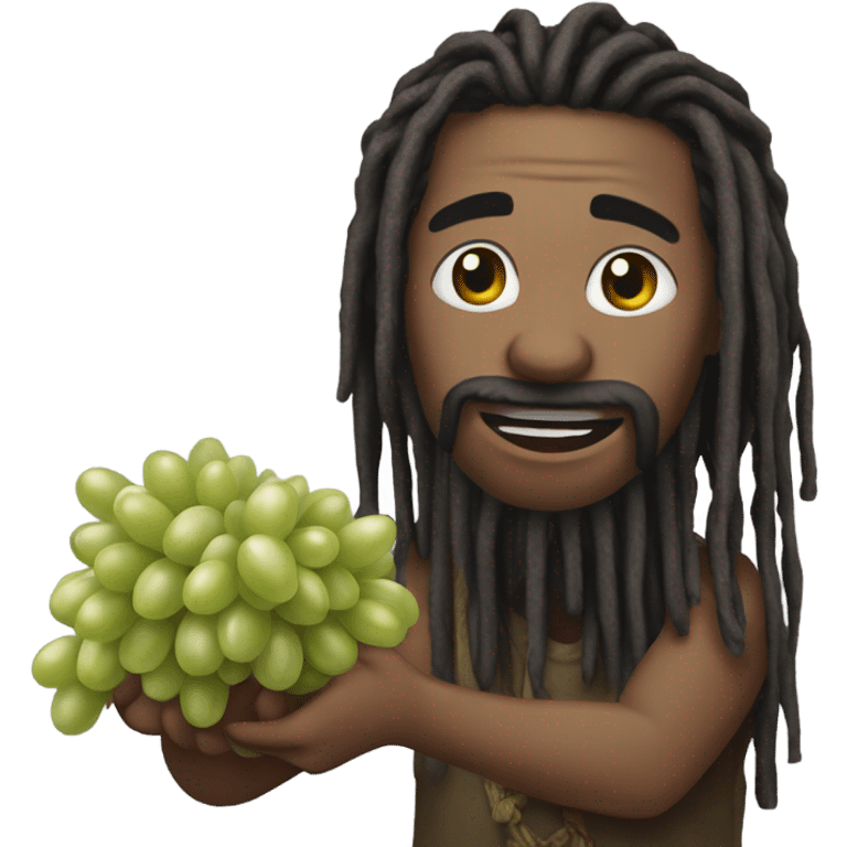 Sypher pk with dreadlocks and grapes emoji