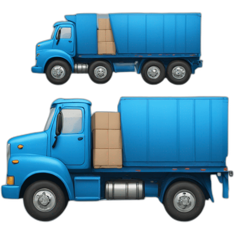 blue shipping truck emoji