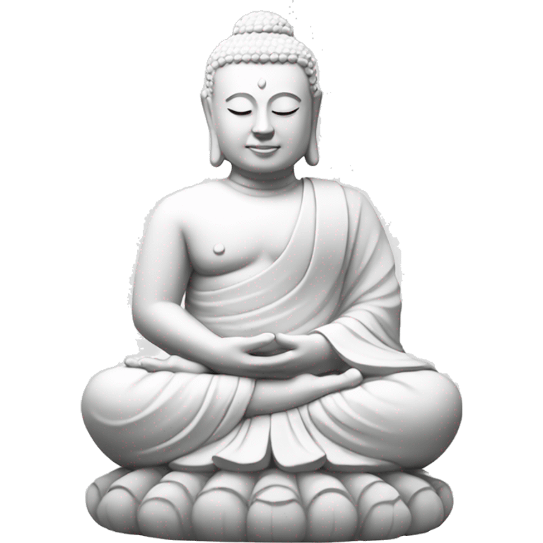 Buddha statue white emoji