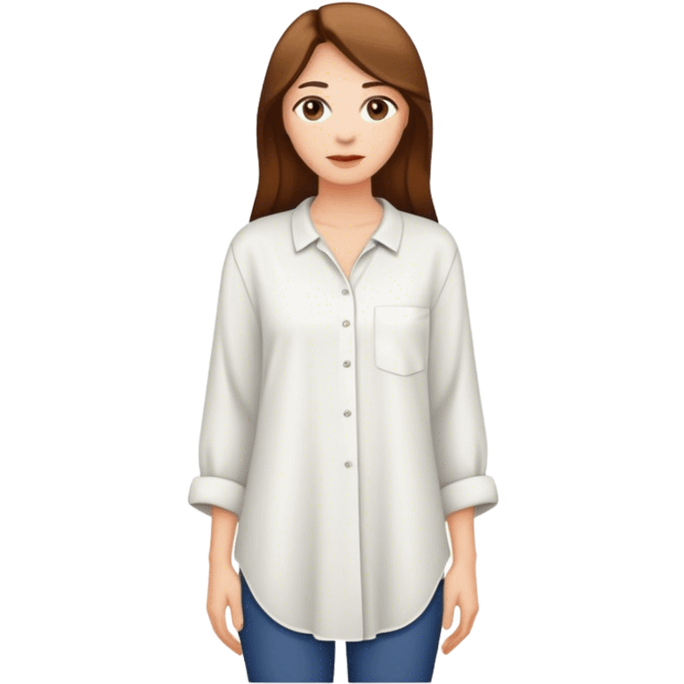 White long loose women's shirt emoji