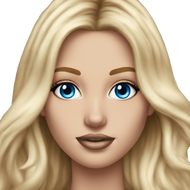 Realistic victoria secret model blonde blue eyes  emoji