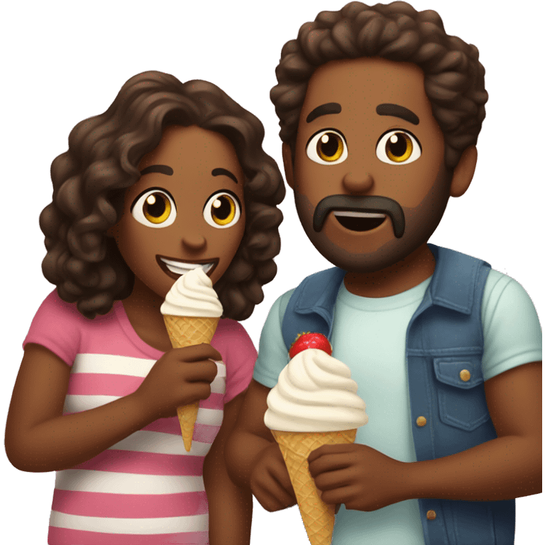 Kamala and Joe eating ice cream  emoji