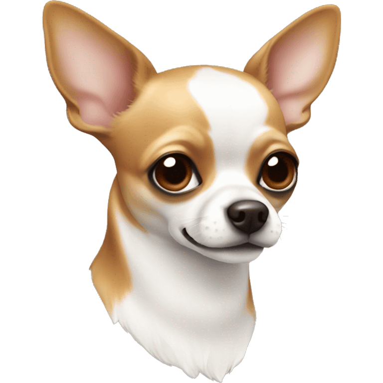 White and brown deer head chihuahua  emoji