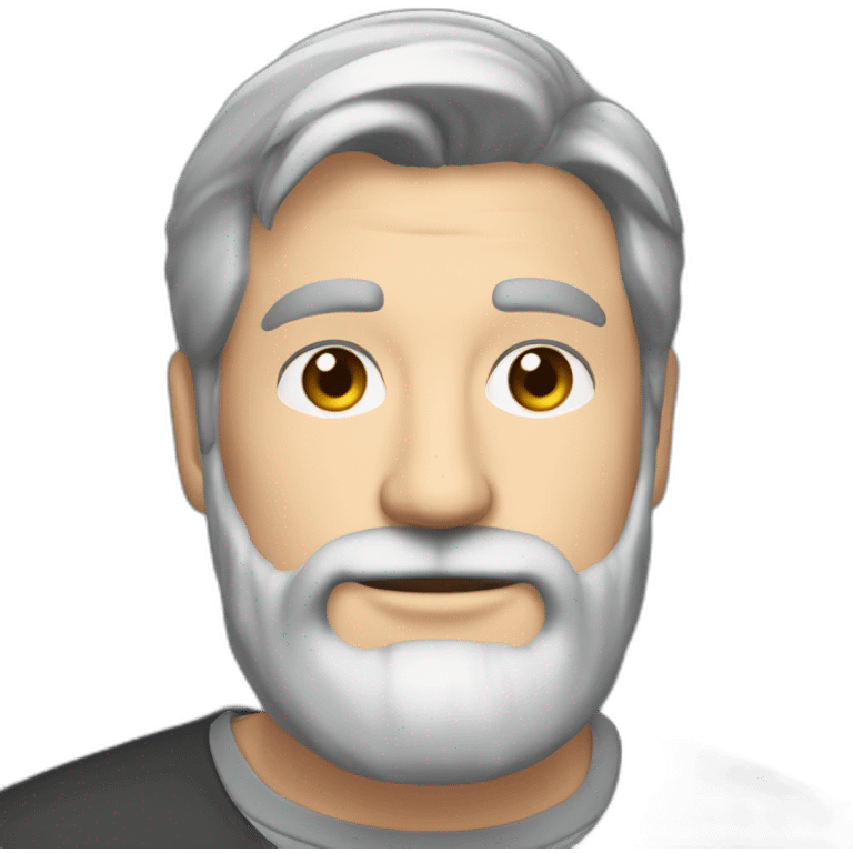 Nate Clark Black and Gray hair Ohio full stack engineer senior with Beard Middle aged emoji