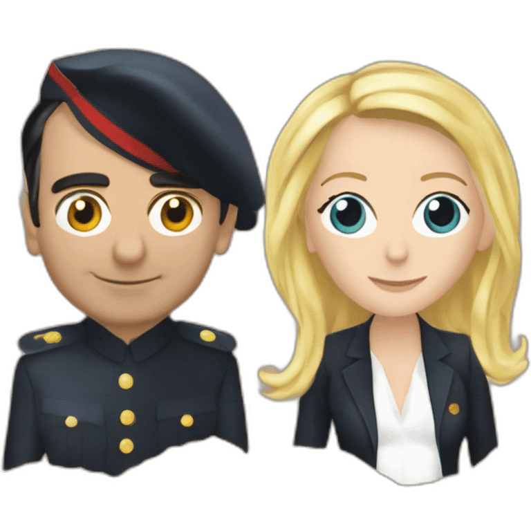 marine lepen et Eric zemmour emoji