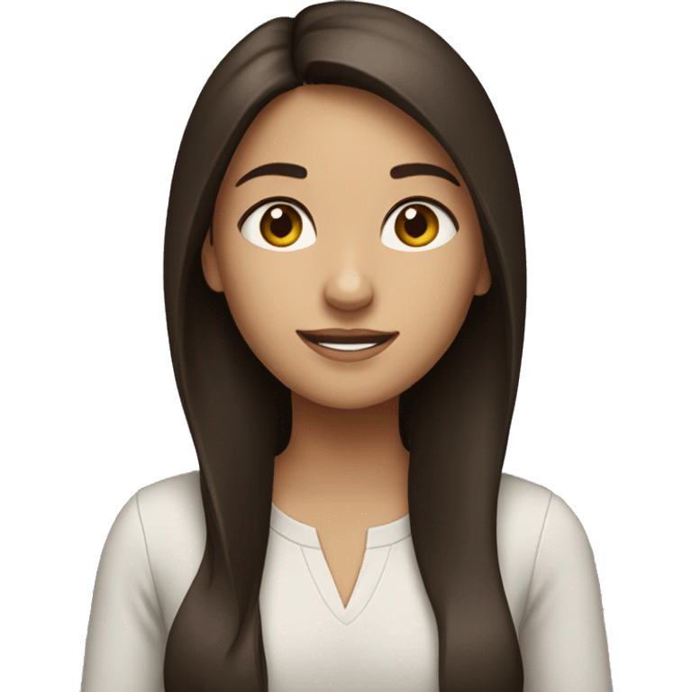 brunette girl with long h emoji