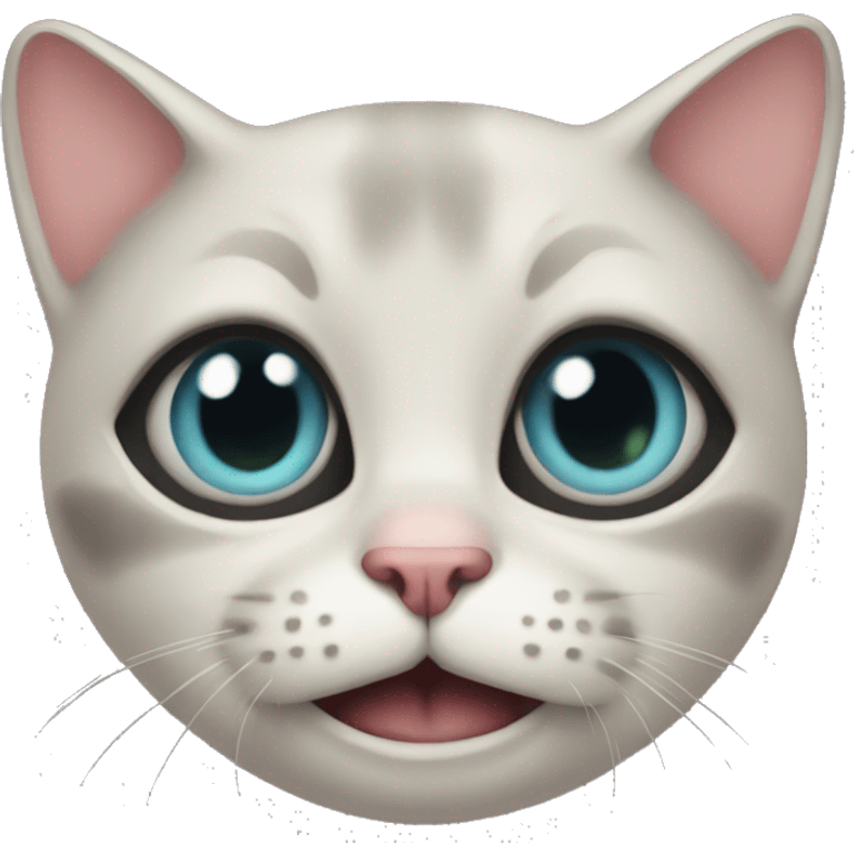 Weird cat scary emoji