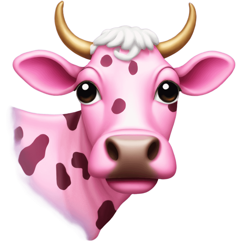 Pink spotted cow with glitter  emoji