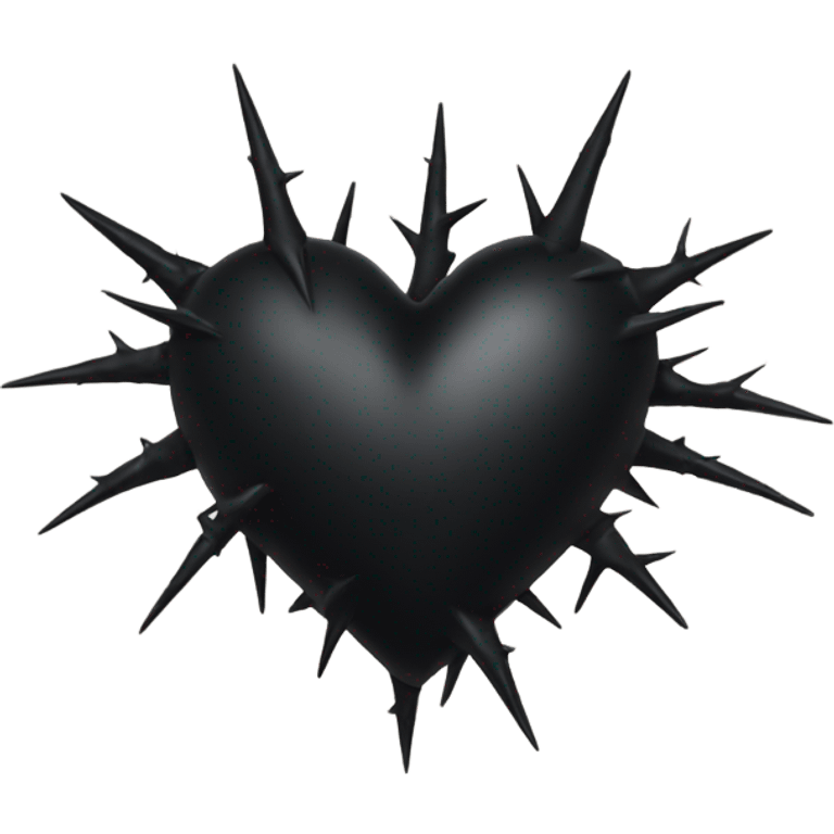 black heart with thorns emoji