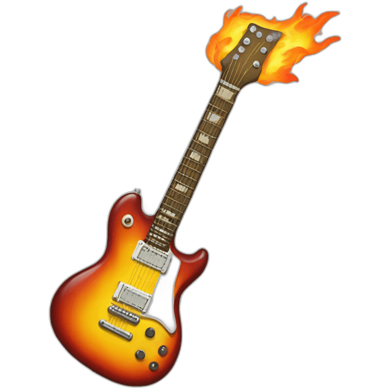 Electric Guitar on fire emoji emoji