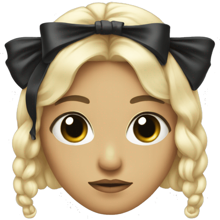 Black Gothic Bow emoji