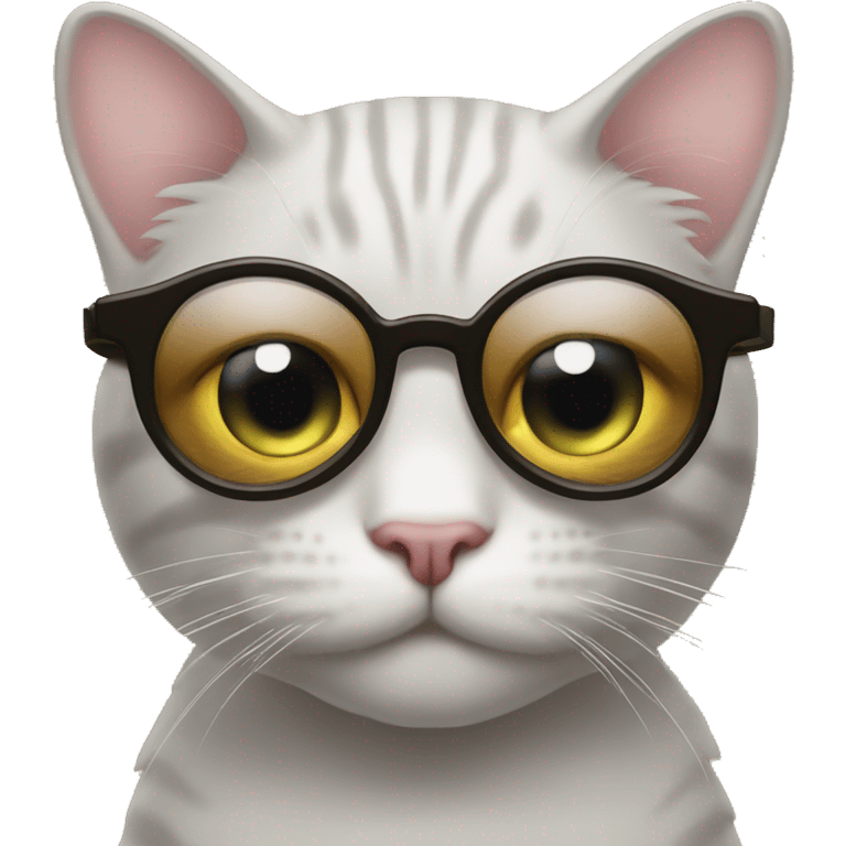 Gatto con gli occhiali  emoji