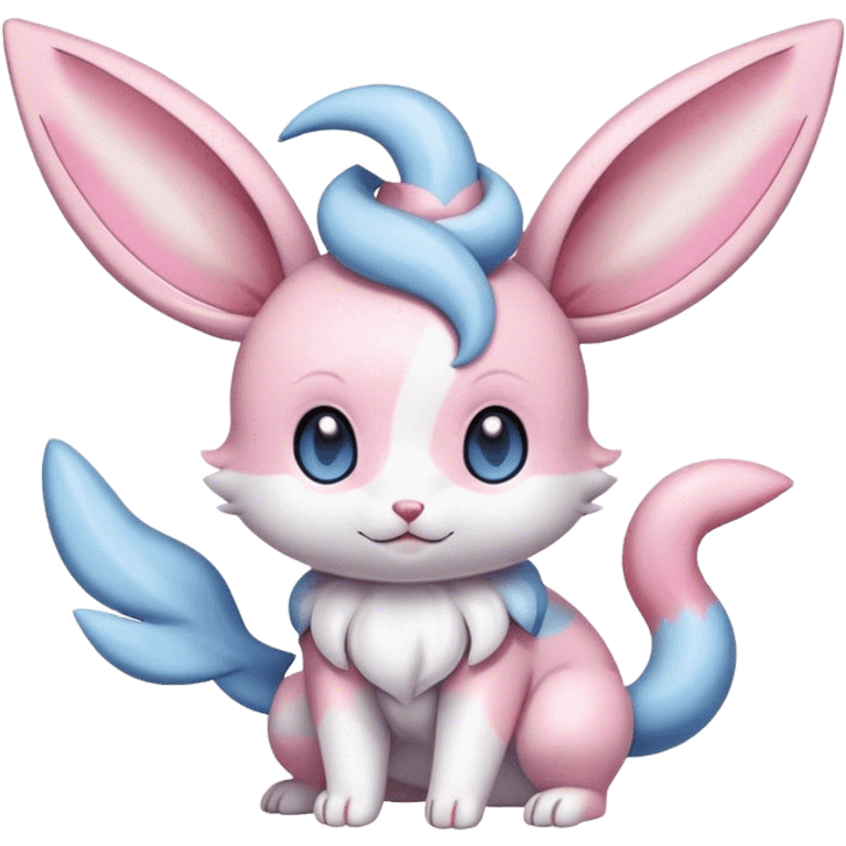 Shiny Cute Sylveon-Espurr-Minccino-hybrid emoji