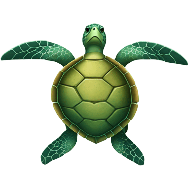 Sea turtle with a bow emoji