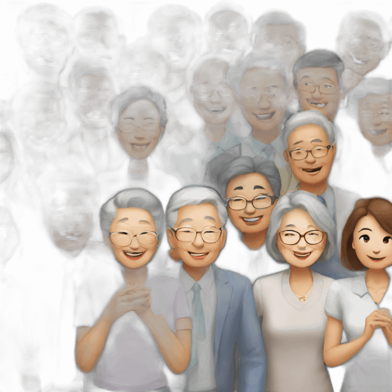 School reunion oriental seniors emoji