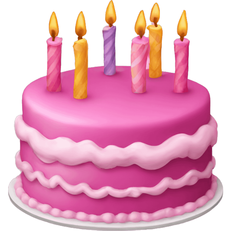 Pink birthday emoji