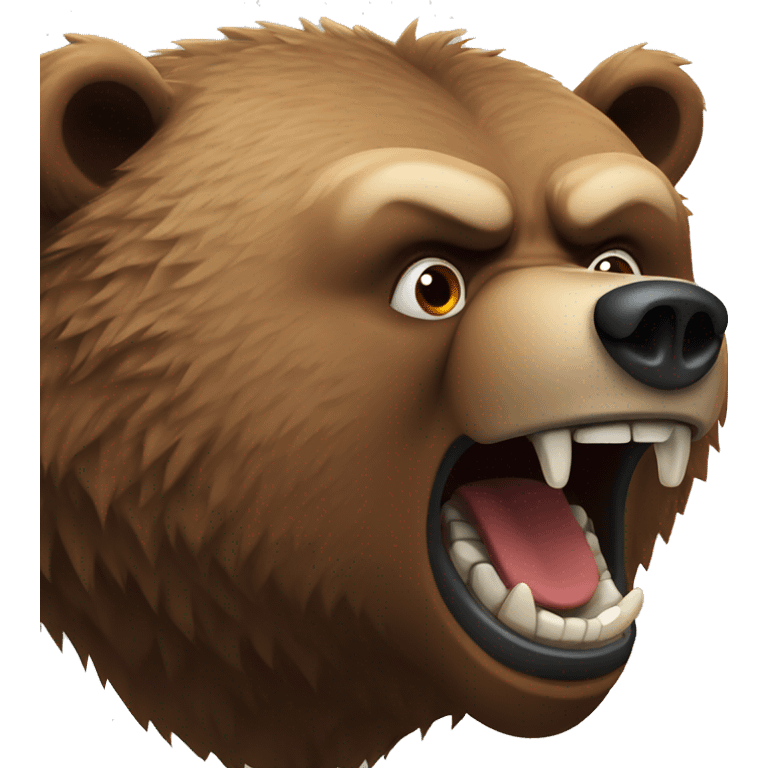 Angry grizzly bear  emoji