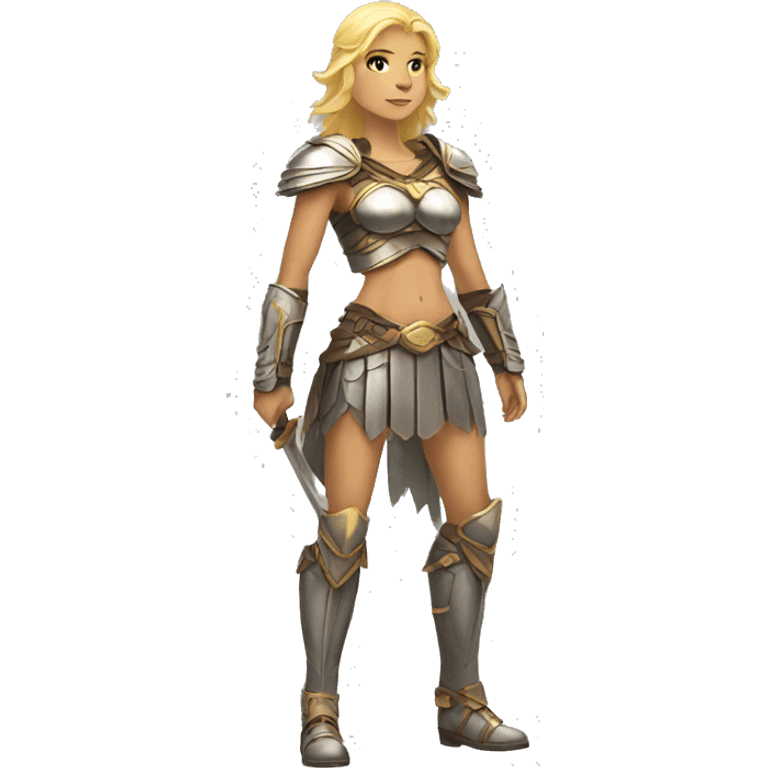 Blond Valkyrie full body emoji