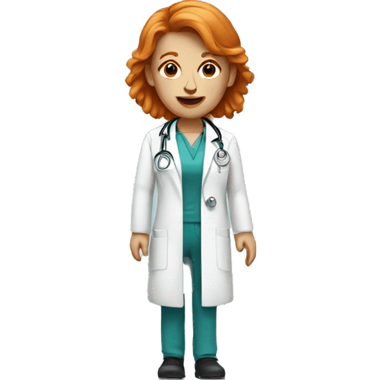 doctor ginger woman emoji