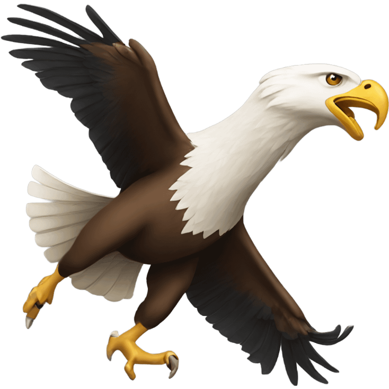 An eagle going after a ram emoji