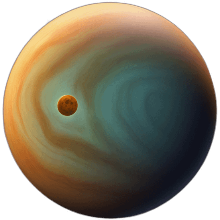 Exoplanet orbiting a star emoji