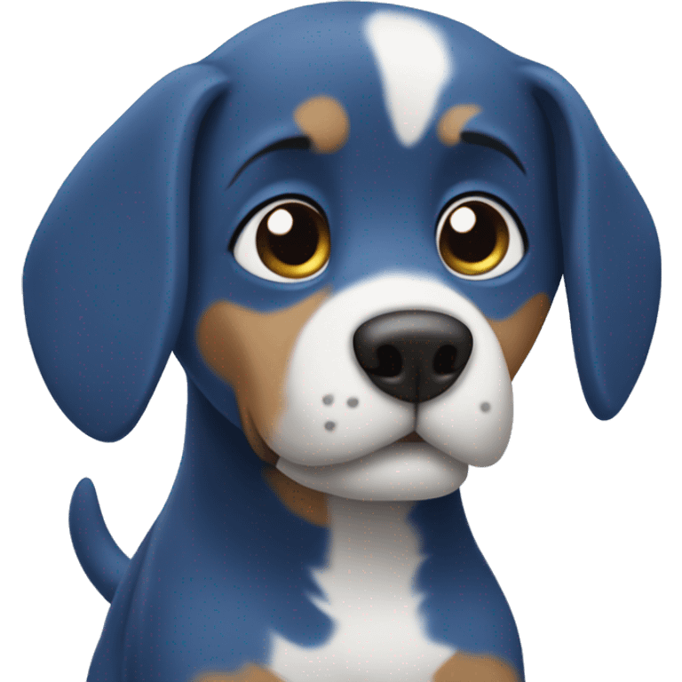 blue and cute dog. It has to be similar than Bluey emoji