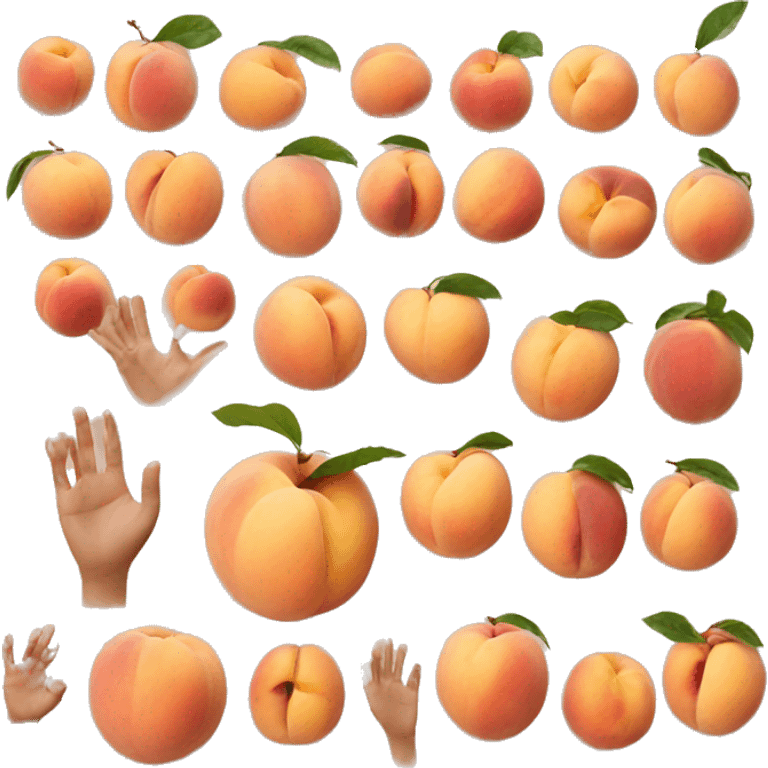 Peach with hand prints  emoji