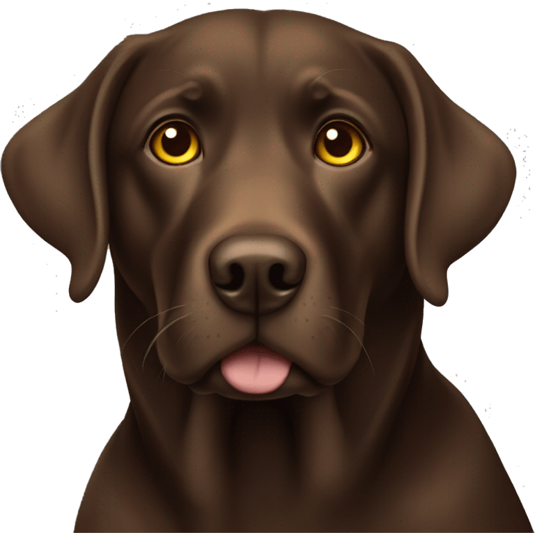 Brown Labrador with yellow eyes emoji