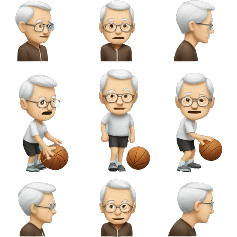 Old person doing sport emoji