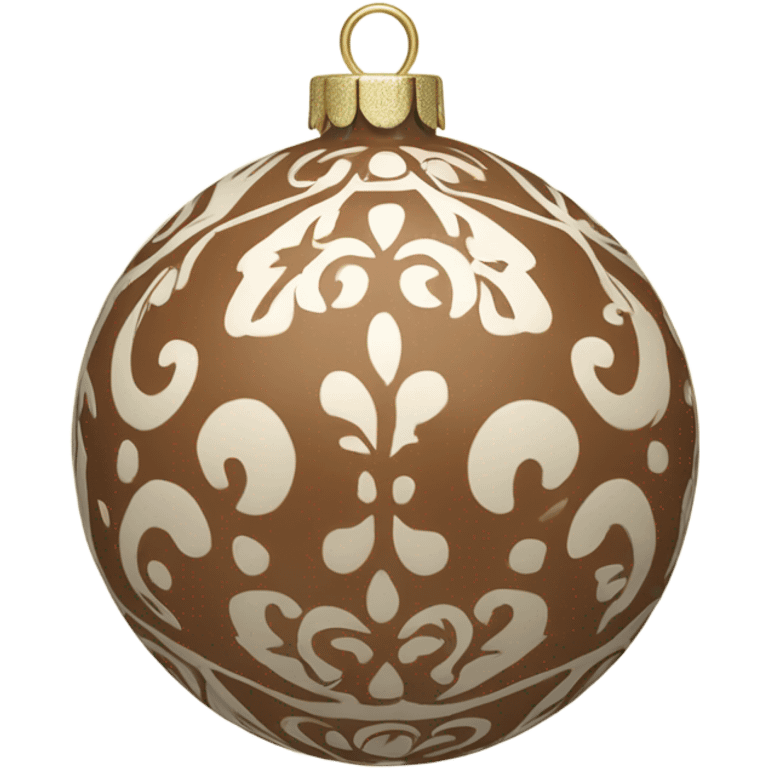 brown beige Christmas ball decoration emoji